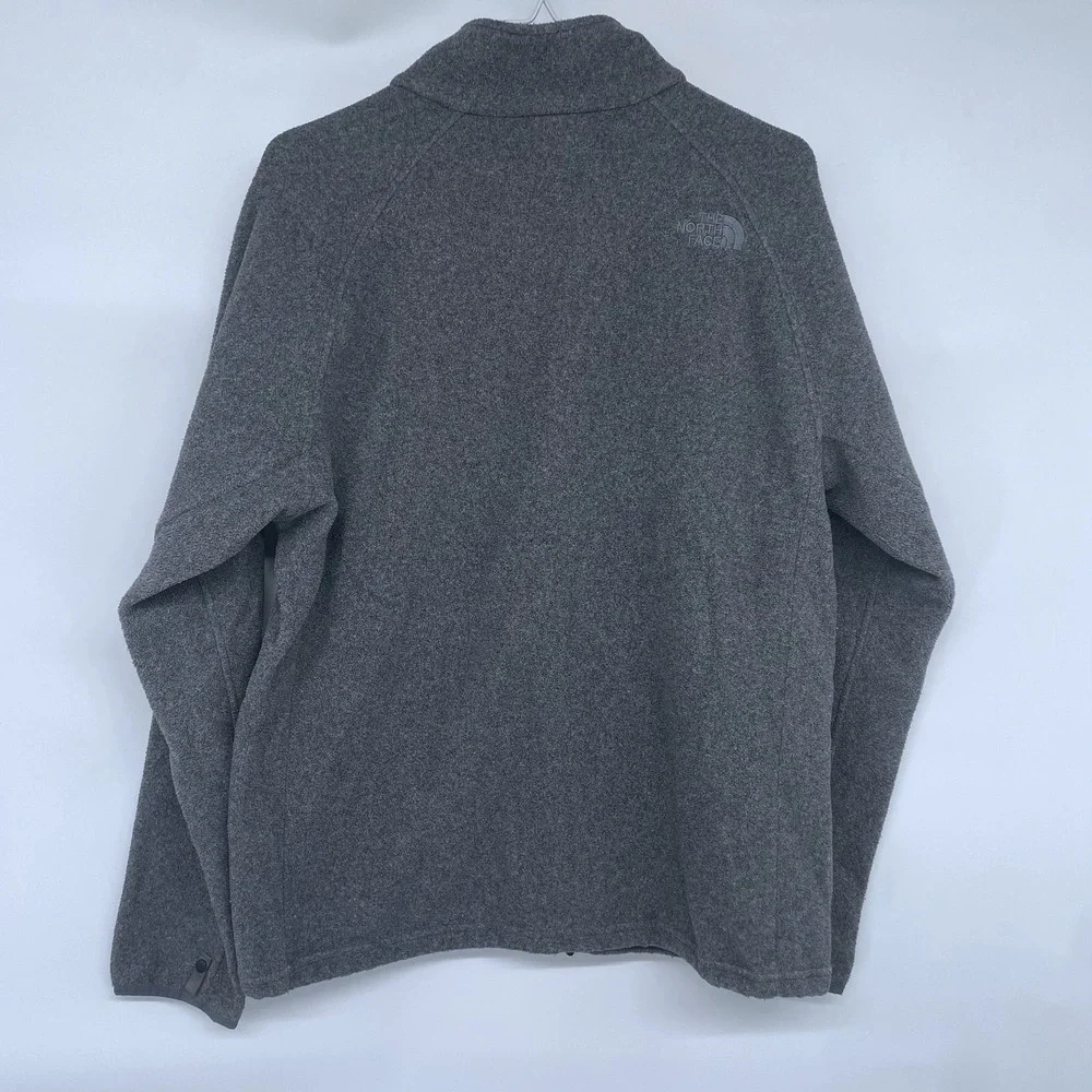 Gray The North Face‎ Full Zip Fleece Jacket Large Mens Sweatshirt Outdoor